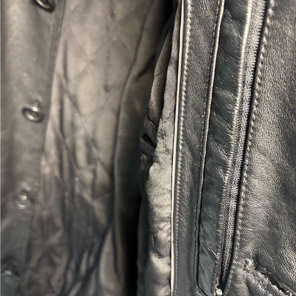 Apt 9 Lambskin Leather Jacket Womens XL Black Soft Zip Front Classic - Picture 11 of 14